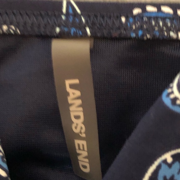 Lands" End Women's Tankini Swimsuit Top Navy with Paisley Print Size 24W - Picture 5 of 6